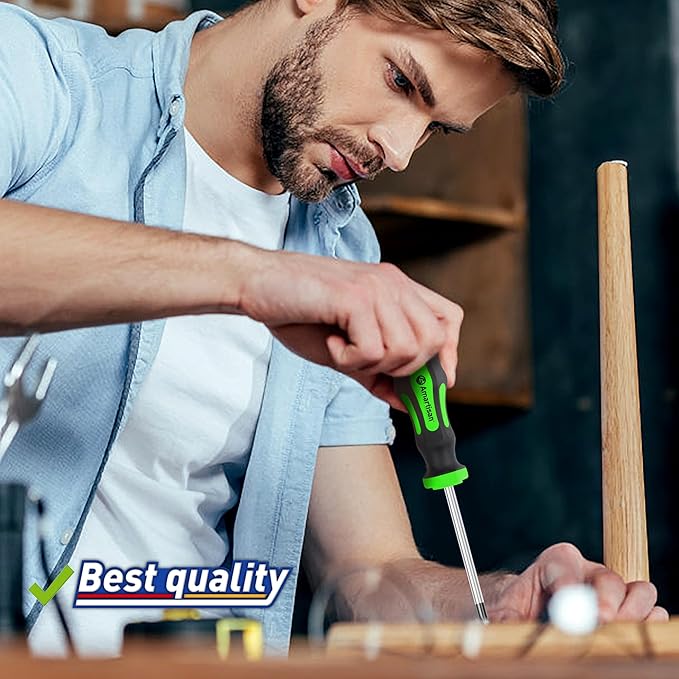 Magnetic Screwdrivers Set with Case, Amartisan 43-piece Includs Slotted, Phillips, Hex, Pozidriv,Torx and Precision Screwdriver Set, Magnetizer Demagnetizer Tools, Tools for Men (Green))