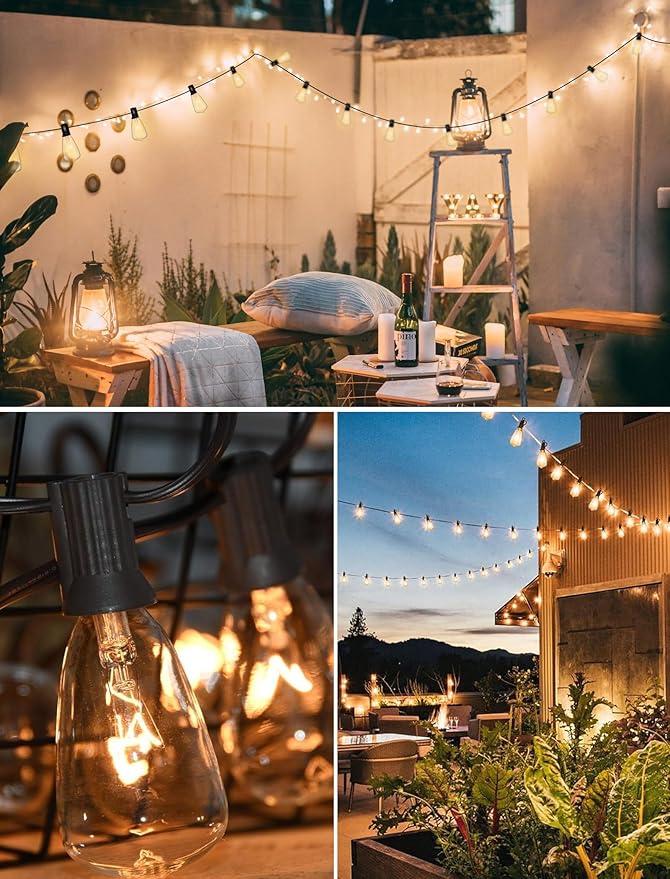 10-Pack ST35 Light Bulbs Replacement Edison Clear Bulbs -5 Watts C7/E12 Screw Base for Indoor/Outdoor Patio String Lights