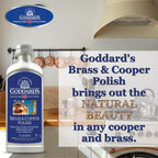 Goddard's Copper & Brass Polish, Copper Cleaner & Brass Cleaner for Long-Lasting Shine, Metal Polish for Pewter, Chrome & More, Metal Polishing Compound (7oz)