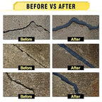Concrete Crack Filler, High Elasticity Cement Crack Filler, Self Leveling Concrete Slab Repair Sealant for Driveway, Walkway, Patio, Waterproof Caulking Glue for Joint, Outdoor - 17.6 Floz