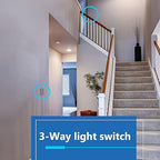 LIDER Minimalist Design Matte Finish Lighted Decorator Switch, Frameless Paddle Light Switch with Locator Light, Grounding Screw, 3-Way or Single Pole, 15A 120V, UL Listed, LS15-3W-GY, Gray