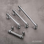 Alzassbg 10 Pack Polished Chrome Cabinet Pulls, 4 Inch(102mm) Hole Centers Cabinet Handles Kitchen Hardware Straight Bar for Cabinets and Drawer AL3082CP