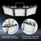 STASUN 2 Pack 150W LED Flood Lights, Mini Series Outdoor Floodlight, 15000LM 6000K Daylight White IP66 Waterproof 3 Adjustable Heads LED Exterior Flood Light for Yard, Driveway, Garage, Patio, Porch