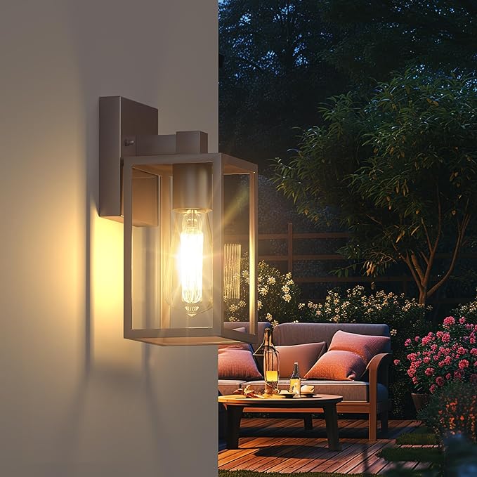 Oil Rubbed Bronze Outdoor Front Porch Light Fixture Wall Mount, LED Exterior lighting fixtures, Waterproof Wall Sconce Lantern Lamp, Outside Coach Lights for House, Patio, Garage, Doorway, Entryway