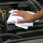 Premium White Knit (50 lbs. Box of Rags) Cotton T-Shirt Cloth Wiping Rags - Shop Cleaning Tshirt Cloths in a Box, Staining & Finishing Rag for Auto, Grease, Paint & Wood