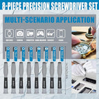 100-Piece Magnetic Screwdriver Set with Plastic Rack, Includes Slotted/Phillips/Torx Precision Drivers, Non-Slip Rubber Handles, Multi-Purpose Screwdrivers, Best Tools Men Gift (Grey)