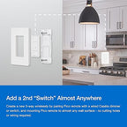 Lutron Caseta Original Smart Dimmer Switch (Lutron Smart Hub Required), for LED Lights, 150 Watt, Single-Pole/3-Way, No Neutral Required, PD-6WCL-WH, White