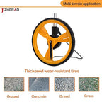 Measuring Wheel Digital Display ±0.3% High Accuracy, 12.5 '' Foldable Distance Measuring Wheel in Feet/Meter, 0.98 Inch Diameter Steel Pipe, Can Store 5 Datas, with Rainproof Backpack