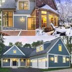 Large Size Outdoor Wall Light Fixtures, Exterior Lighting Fixtures Porch Sconces Wall Mounted, Waterproof White Outdoor Wall Lanterns Lamps, Outside Lights for House Patio Front Door Entryway, 2-Pack