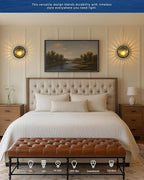 FEMILA 10" Modern Outdoor Wall Lantern, 2 Pack Nautical Outdoor Lighting, Bulkhead Sconce for Front Porch/Entry Light, Aluminum, Ripple Glass, ETL & UL Listed, 4FYX105FL-2 BK SW