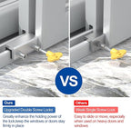 RELIANCER 8 Sets Sliding Window Locks,Aluminum Security Door Window Stoppers,Adjustable Safty Windows Lock for Horizontal & Vertical Fenster Doors,Child Proof Slider Windows Blocker for Home Safety