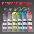 YESWELDER TIG Weld Tungsten Electrode 1/8"x 7" 10-pk, NonRadioactive Comparable to E3 Purple