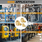 KOOTANS 4pcs 1/8 NPT 90 Degree Barstock Street Elbow Brass Fittings, 1/8" NPT Male to 1/8" NPT Female Thread Elbow Forged Brass Pipe Fitting