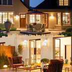 GRUENLICH Outdoor Wall Sconce, Exterior Wall Lighting Fixtures with Clear Glass, Front Porch Lighting, Outdoor Lights for Patio, Doorway, White, 4 Pack