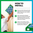 Filterbuy 16x25x4 Air Filter MERV 13 (MPR 1900) Health Defense Replacement (4-Pack), Electrostatic Pleated HVAC AC Furnace Filters, Made in USA (Actual Size: 15.50 x 24.50 x 3.63)