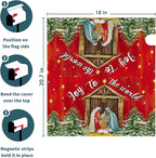 Kawani Christmas Magnetic Mailbox Cover - Merry Christmas Joy to The World - Standard Size 21x18 Inch Winter Holiday Xmas Decorative Post Letter Box Cover for Garden Yard Decor