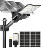 Ofuray OL-8000W Solar Street Lights Outdoor,OHF-Plus 40,000Mah High Power Solar Security Flood Lights Parking Lot Lights Commercial Dusk to Dawn,IP67 6500k Led with Remote for Street,Court,Barn