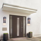 Outdoor Wall Lights Modern Exterior Lighting Fixtures, 3000K Integrated LED, Wall Sconce Lighting 2 Packs, Bronze Outside Wall Mount Lights for House Front Door Porch Garage Patio