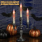 Christmas Flicker Flame Light Bulbs, 12 Pack Crystal Clear Flickering Light Bulbs, 1 Watt C7/E12 Candelabra Replacement Bulb for Electric Candle Chandelier String Lights Halloween Christmas Decoration