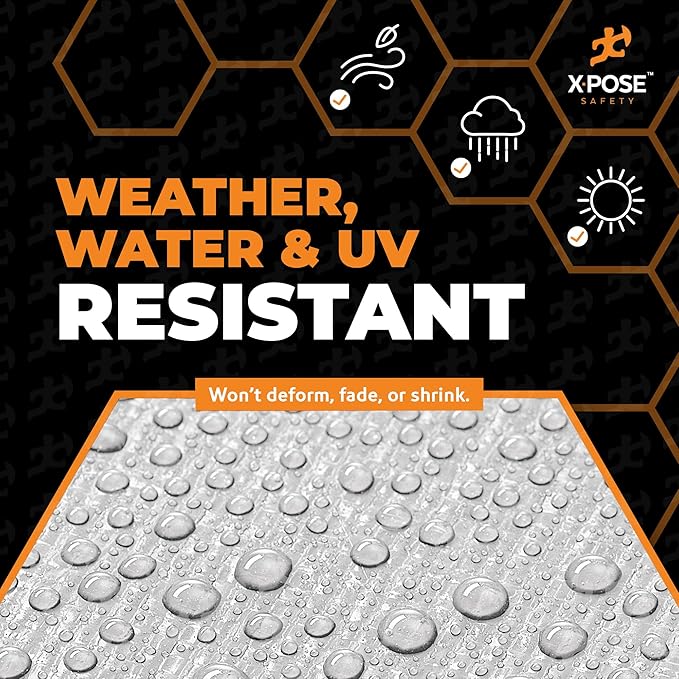 12' x 20' Super Heavy Duty 16 Mil Silver/Brown Poly Tarp Cover - Thick Waterproof, UV Resistant, Rip and Tear Proof Tarpaulin with Grommets and Reinforced Edges - by Xpose Safety