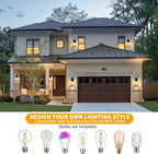 18'' Large Outdoor Wall Lights, Modern Black Exterior Lighting Fixtures, Waterproof Outdoor Sconces Porch Light for House Wall Mount, Farmhouse Wall Lanterns for Front Door, Garage,1 Pack