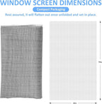 59"x79" Window Screen Mesh, Fiberglass Window Screen, Screen Door Mesh, Windows Screens and Screen Door Replacement, Patio Screen Mesh- Gray