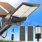 Ofuray Of-7000W Solar Street Lights Outdoor, 500000lm Solar Security Flood Lights Parking Lot Commercial with Motion Sensor, 6500k IP67 Street Dusk to Dawn with Remote Control for Street,Park,Barn