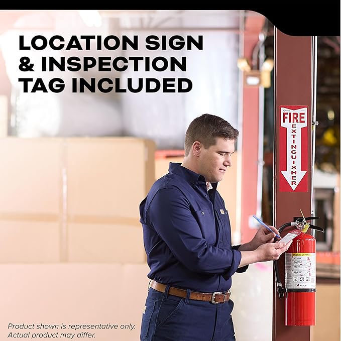 Kidde Commercial-Grade Fire Extinguisher for Office, Schools, Rechargeable 4A60BC