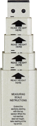 AdirPro 20-Foot Fiberglass Grade Rod - Rectangular Leveling Rod - 8ths, 5 Sections Telescopic with Carrying Case - Ideal for Leveling, Landscaping & Setting Foundation