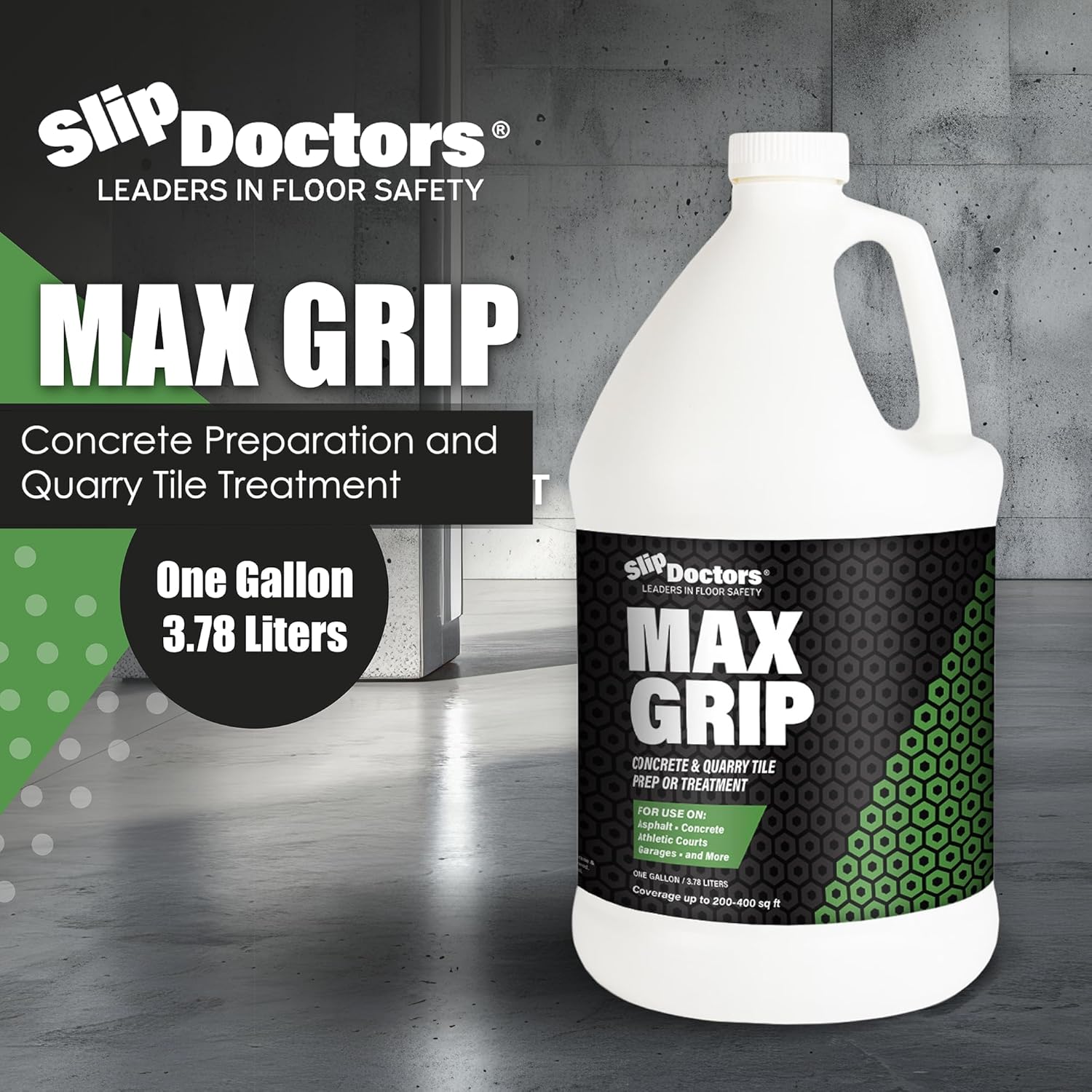 Max Grip Concrete Surface Preparation & Quarry Tile Treatment – Gallon | High-Performance Pre-Paint Etching Solution for Superior Adhesion & Durability