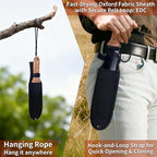 WILLKOMMEN Hori Hori Garden Knife- Garden Tools with Rugged Oxford Cloth Sheath, 7" Stainless Steel Blade for Digging, Weeding & Planting Full Tang Beechwood Handle (Pointed Tip)