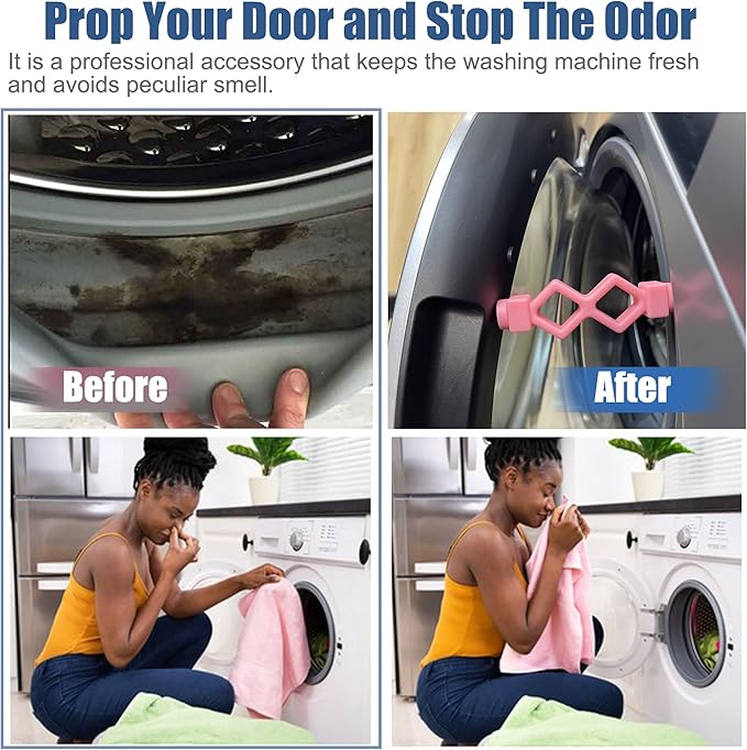 Magoog Washer Door Prop, Front Load Washer Door Prop, Keep Front Load Washer Door Open and Dry to Prevent Damping, Upgraded Longer Door Prop for Front Load Washing Machines