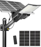 Ofuray OL-18000W Solar Street Lights Outdoor,60,000Mah High Power Solar Security Flood Lights Parking Lot Lights Commercial Dusk to Dawn,IP67 6500k Led with Remote for Street,Court,Barn
