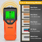 Stud Finder Wall Scanner - 5 in 1 Stud Finder Tool w/Microprocessor Chip and HD LCD Display, Stud Detector Beam Finders for the Center and Edge of Wood AC Wire Metal Studs Joist Pipe (Sunset)