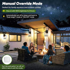 Upgraded Motion Sensor Outdoor Wall Light, 10.6” Small Dusk to Dawn Porch Light Wall Sconce Lantern, 3 Lighting Modes Exterior Lighting Fixture, Outside Light for House Front Door Garage, Black