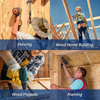 Wood Screws 2-1/2 Inch, Deck Screws #10 x 2-1/2", 100 PCS, Rust Resistant, Epoxy Coated, Outdoor Decking Screws, Torx/Star Drive Head, T25 Star Bit Included, Black