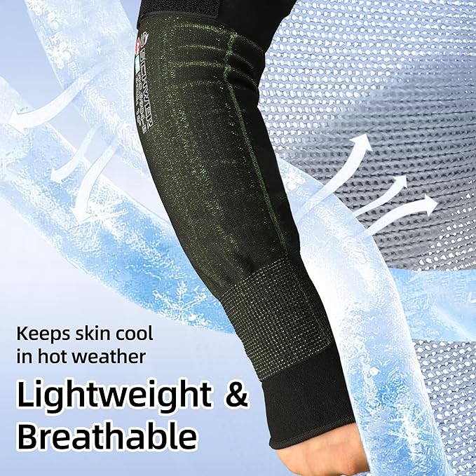 Schwer PRO-SKIN ANSI A9 Cut Resistant Arm Sleeves for Men & Women, 18in Puncture Resistant Arm Protectors for High Risk Work
