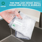 12 PCS Non Scratch Wire Dishcloth, Cleans Fast Without Scratching, Stands Up to Stuck-on Grime, Multi-Surface Safe, Wire Dishwashing Rag Cleaning Power for Everyday Jobs 7.87“ x 7.87”