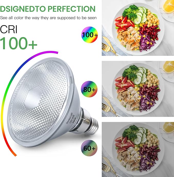 PAR38 Flood Light Bulbs, 80W 120V Halogen Bulb Dimmable, E26 Base PAR38 Bulb 2700K Warm White for Indoor and Outdoor, High Brightness PAR38 Halogen Flood Light - 4PACK