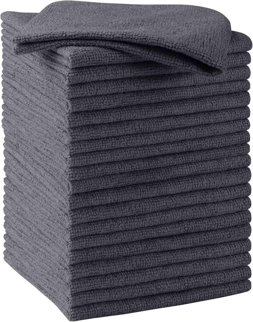 HOMEXCEL Microfiber Cleaning Cloths 20 Pack, Highly Absorbent, Lint & Scratch-Free Cleaning Rags for House Kitchen, Grey Microfiber Towels for Car 11.5 x 11.5 inch