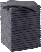 HOMEXCEL Microfiber Cleaning Cloths 20 Pack, Highly Absorbent, Lint & Scratch-Free Cleaning Rags for House Kitchen, Grey Microfiber Towels for Car 11.5 x 11.5 inch