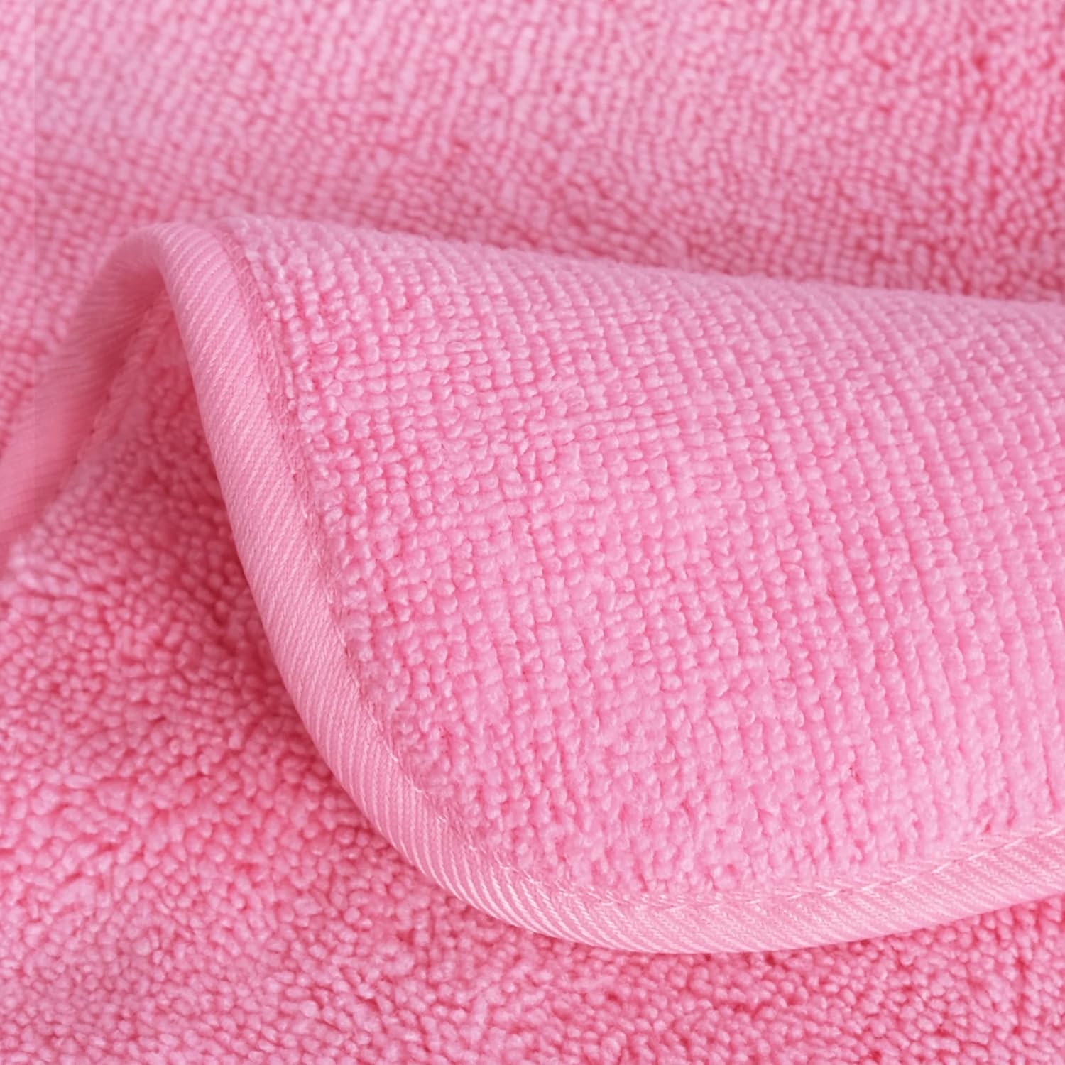 POLYTE Quick Dry Lint Free Microfiber Hand Towel, 16 x 30 in, Set of 4 (Pink)