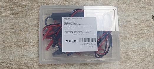 25PCS Multimeter Test Leads Kit, Test Leads Set with Replaceable Alligator Clips,Wire Piercing Probes, Alligator Clips,Test Hook Clips,Test Tweezer for Digital Electrical Multimeter Testing