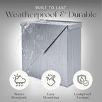 NACH Mailboxes for Outside Wall Mount, 10 x 10 x 4 inch Silver Mail Boxes for House Outside, Waterproof Mailboxes for Outside - Chicago Style Mail Box