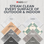 H2O iGO Indoor & Outdoor Cordless Steam Mop for Hardwood Floors, Carpets, Windows, Upholstery, Kitchens, Bathrooms - Portable, Rechargeable, Wireless, Steamer Mops for Floor Cleaning