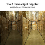 DiCUNO 3 in 1 E26 Light Socket Splitter Adapter, Standard Base LED Bulb Converter, 360 Degrees Adjustable 180 Degree Bendable, 3 Way Bulbs Socket Holder