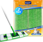 KEEPOW XL Dry Sweeping Cloths for Swiffer XL, Dry Refills for Swiffer XL Mop, Reusable Microfiber Mop Pads for Hardwood Floor, 2 Pack