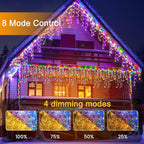 Christmas String Lights Outdoor - 99Ft/30M 1280 LED 8 Modes with Remote Control and App Waterproof Christmas Lights for Patio Yard Garden Wedding Party-Warm White to Multicolor