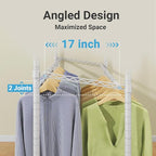 VIPEK R2 Pro Rolling Garment Rack Heavy Duty Clothes Rack with Locking Wheels Adjustable Shelves 2-Sided Hanging Rods Metal Closet Freestanding Clothing Racks, Max load 600lbs, White