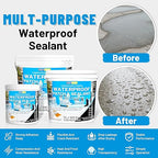 Liquid Waterproof Sealant, Transparent Waterproof Coating Repairing Anti-Leakage Agent, Invisible Water Proof Glue Indoor and Outdoor Water-Based Waterproofing Adhesive 5L